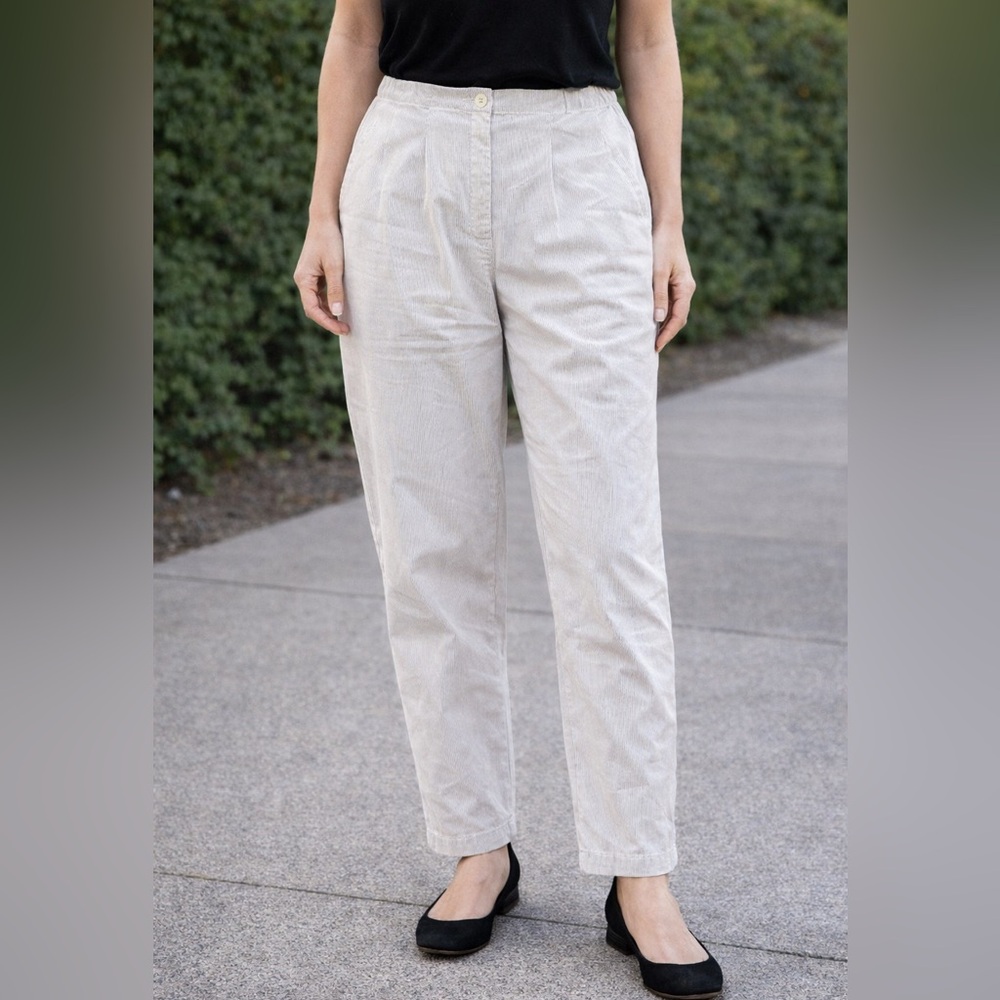 OSKA Pinstripe Cotton High Waist Pants OSKA SIZE 4 is equivalent to 12/14
